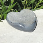 Quartz Crystal and Blue Agate Heart