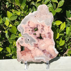 Crystal Lined Rose Jasper Slab