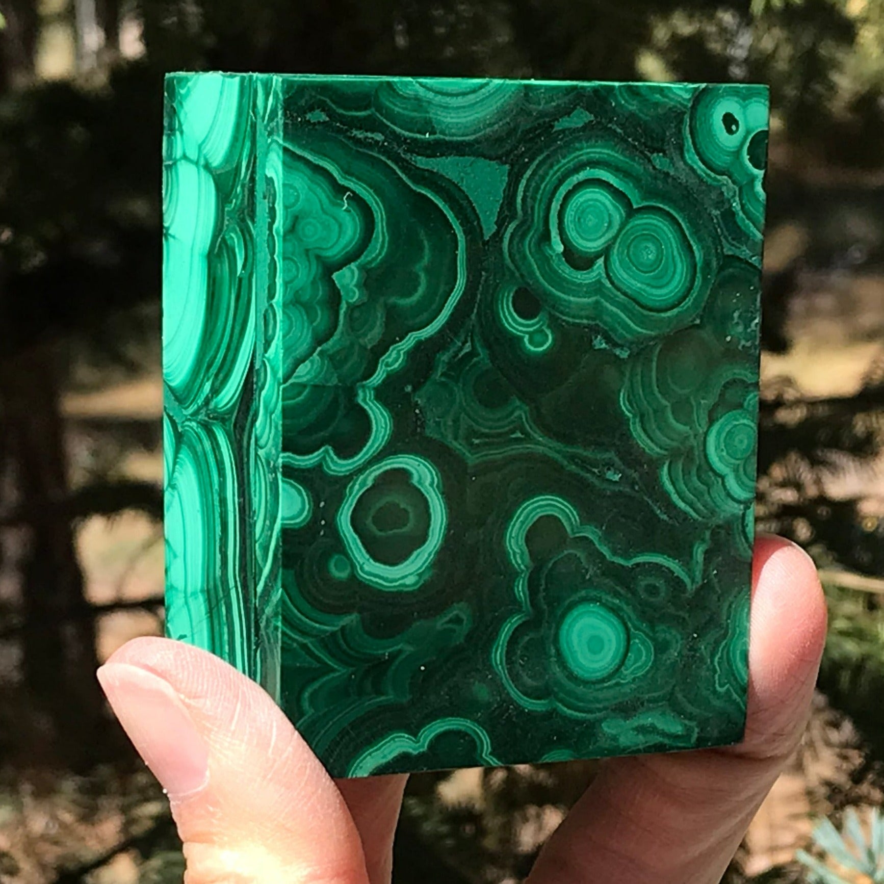 Orbed Malachite Jewelry Box