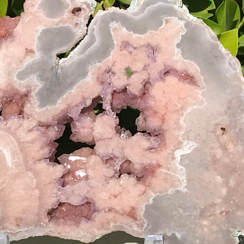 Crystal Lined Rose Jasper Slab
