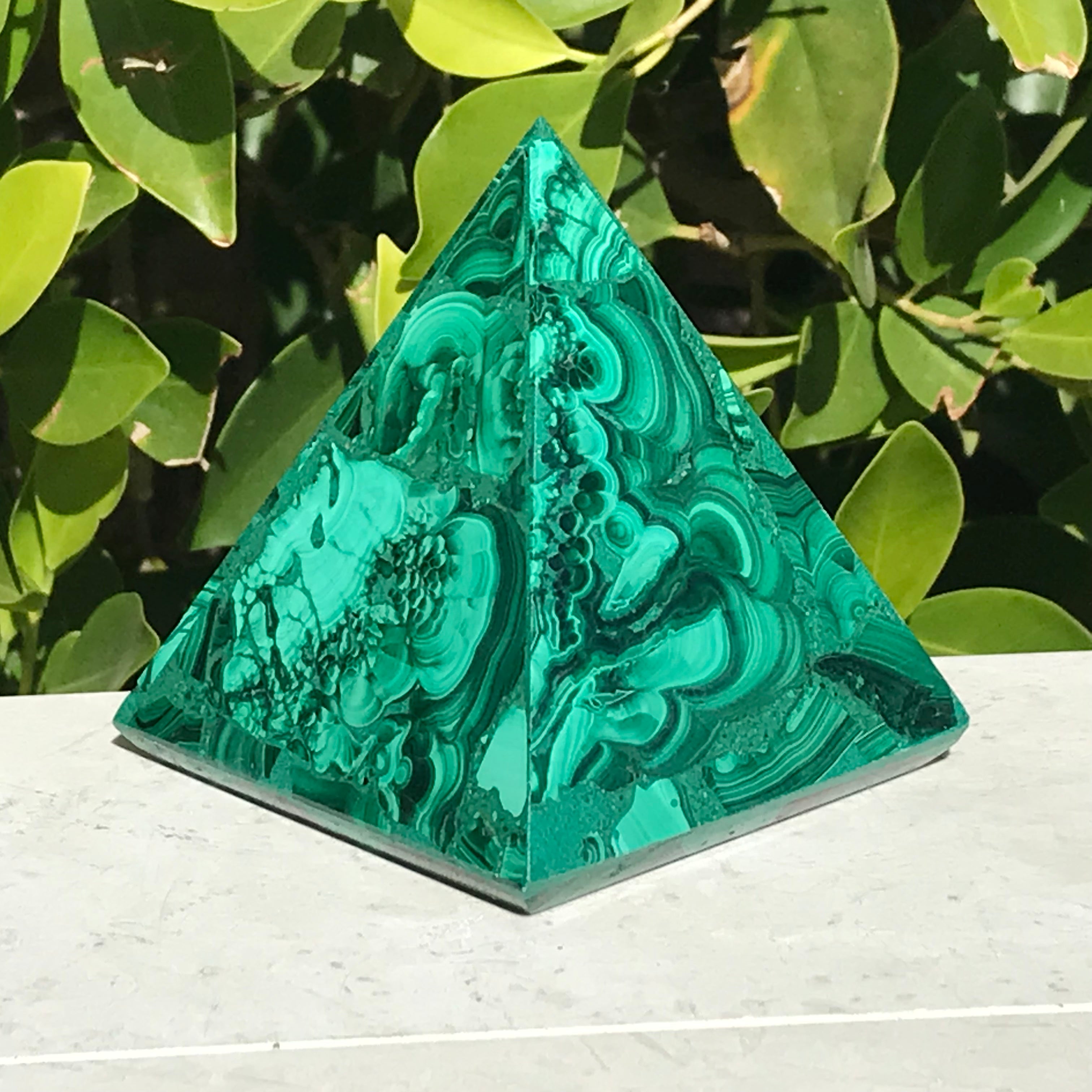African Malachite Pyramid
