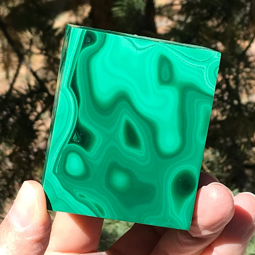Green Swirled Malachite Jewelry Box