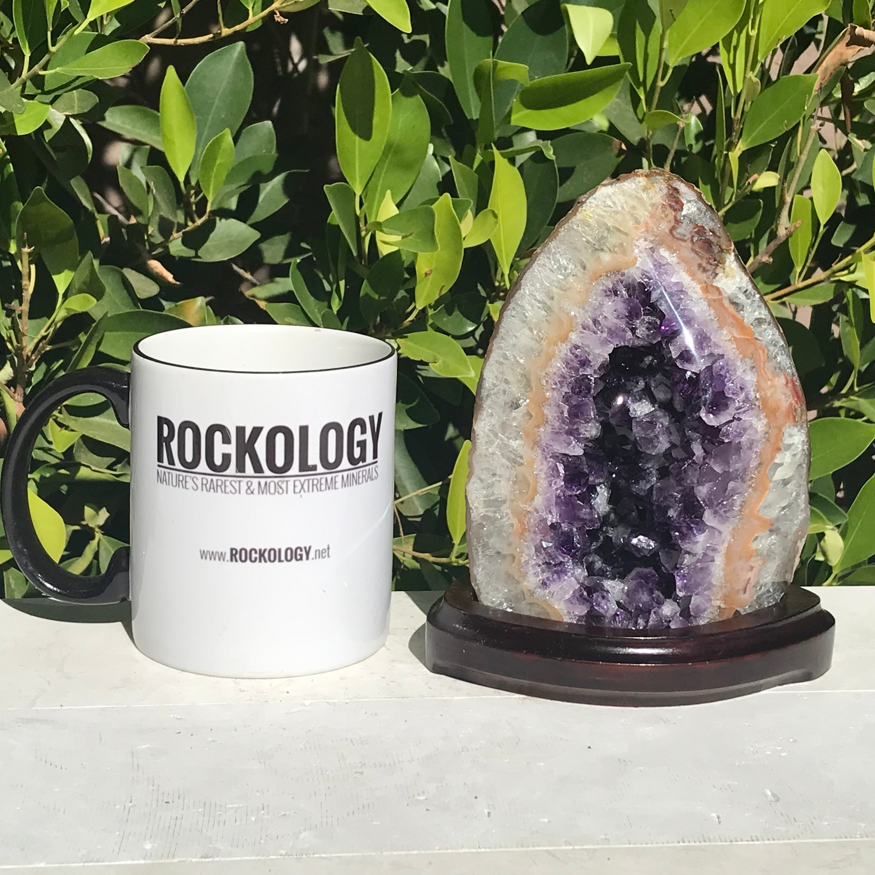 Banded Agate Framed Uruguayan Amethyst Nodule