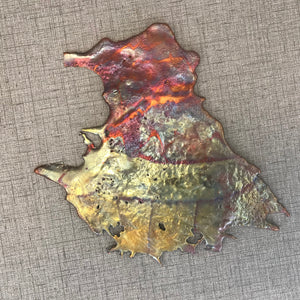 Striated Copper Splash Wall Art