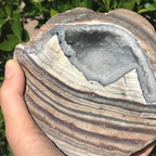 Bold Banded Crystal Dugway Geode