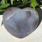 Glittering Brazilian Blue Agate Heart