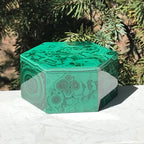 Hexagon Malachite Box