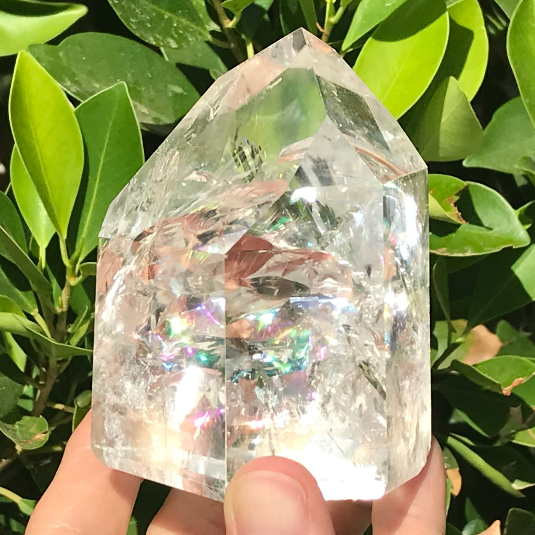 Rainbow Filled Crystal Point