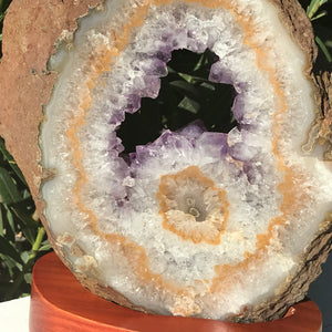 Translucent Amethyst and Agate Slab