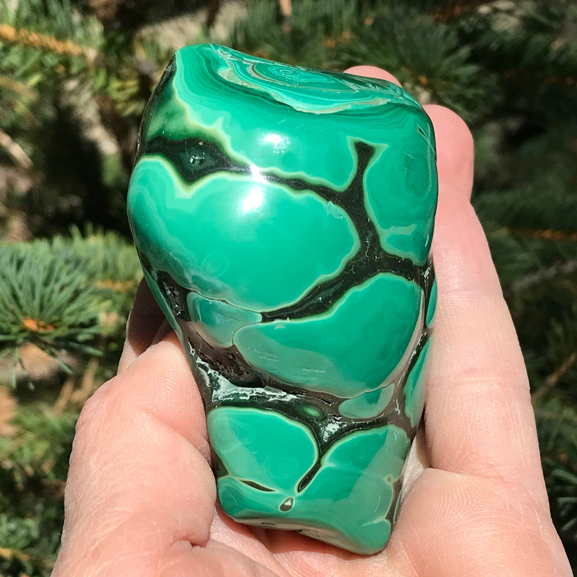 Spherical Patterned Malachite