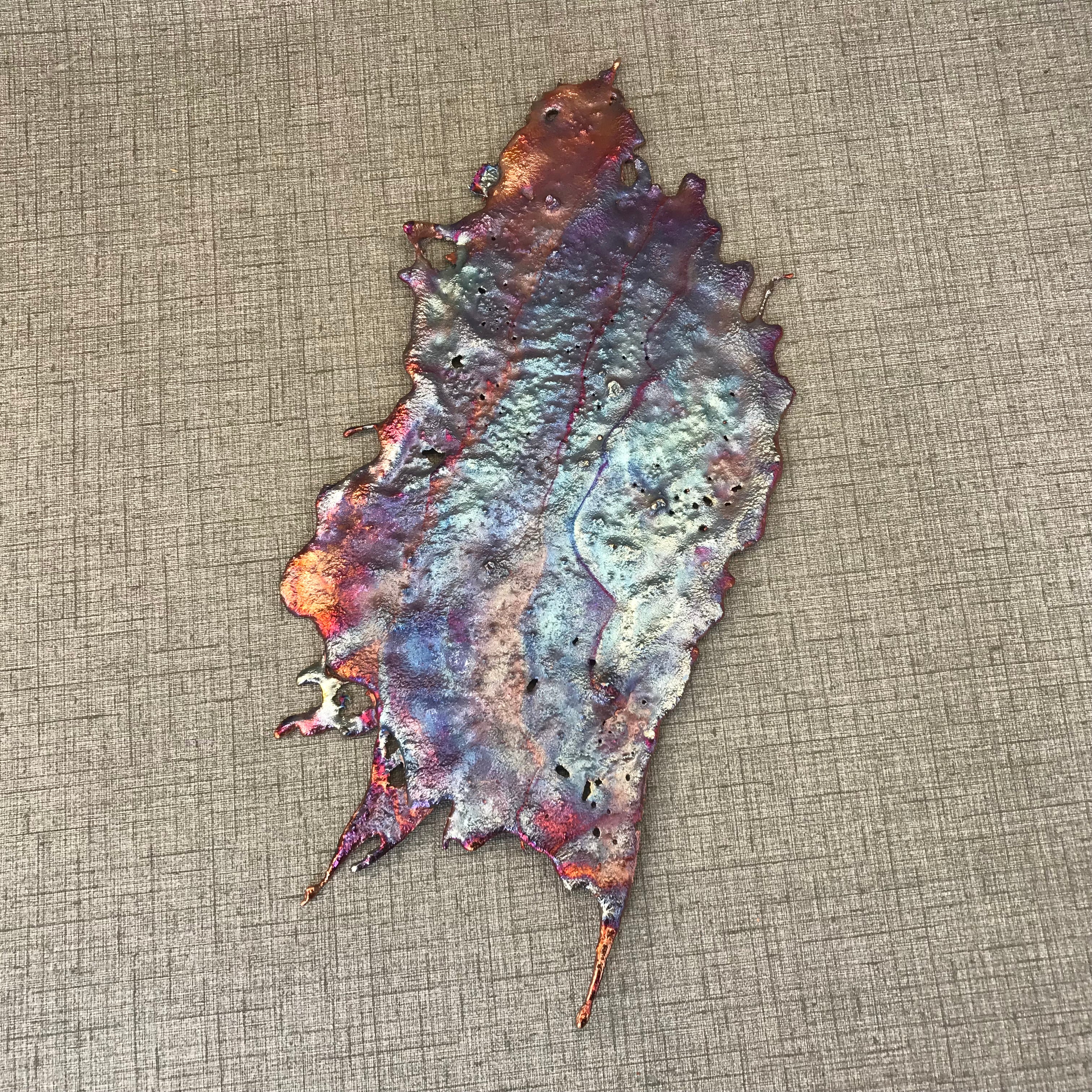 Icy Rainbow Copper Splash Abstract