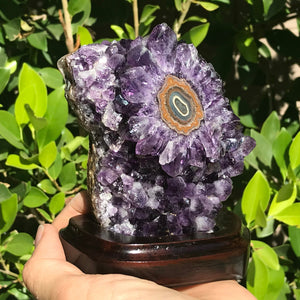 Amethyst Cluster with Magnifient Stalactite Eye