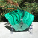 Polished Malachite with Chrysocolla
