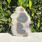 Quartz Crystal Covered Agate With Eyes