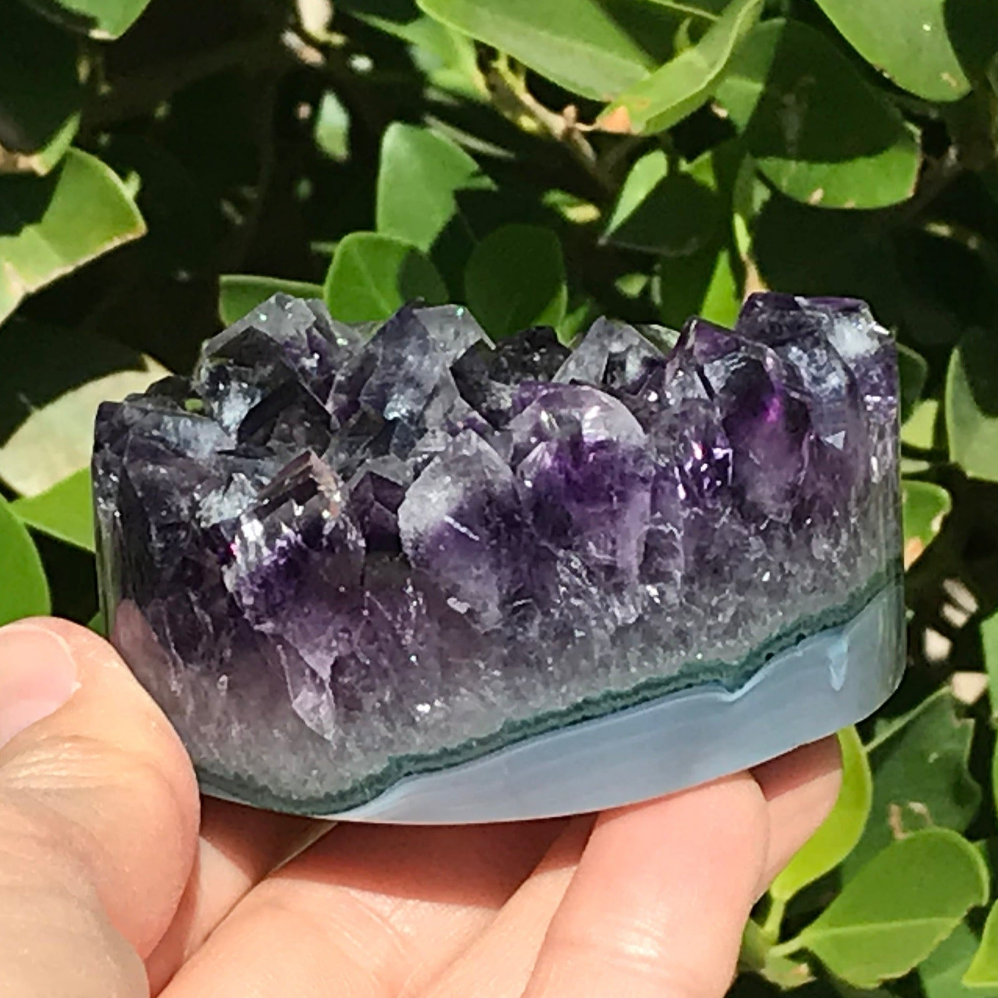 Crystal Topped Amethyst Cylinder