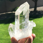 Crystal Growth on Lemurian Crystal Cluster