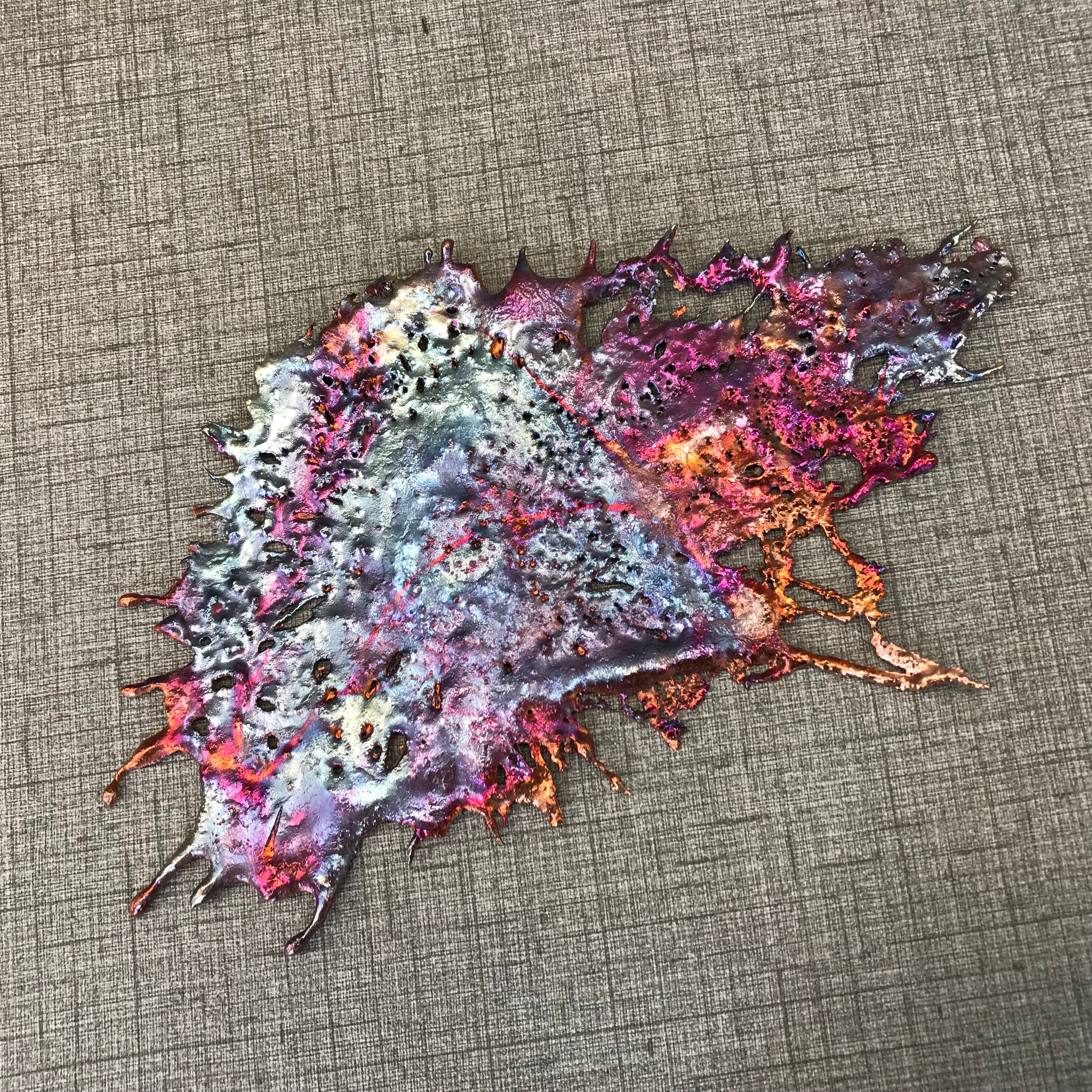 Cool Shades of Rainbow Copper Splash Art