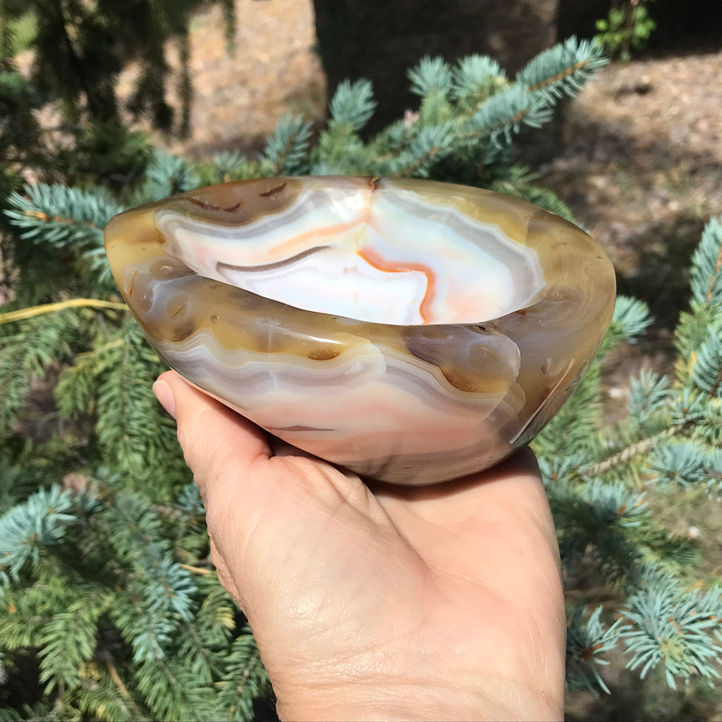Colorful Banded Agate Bowl