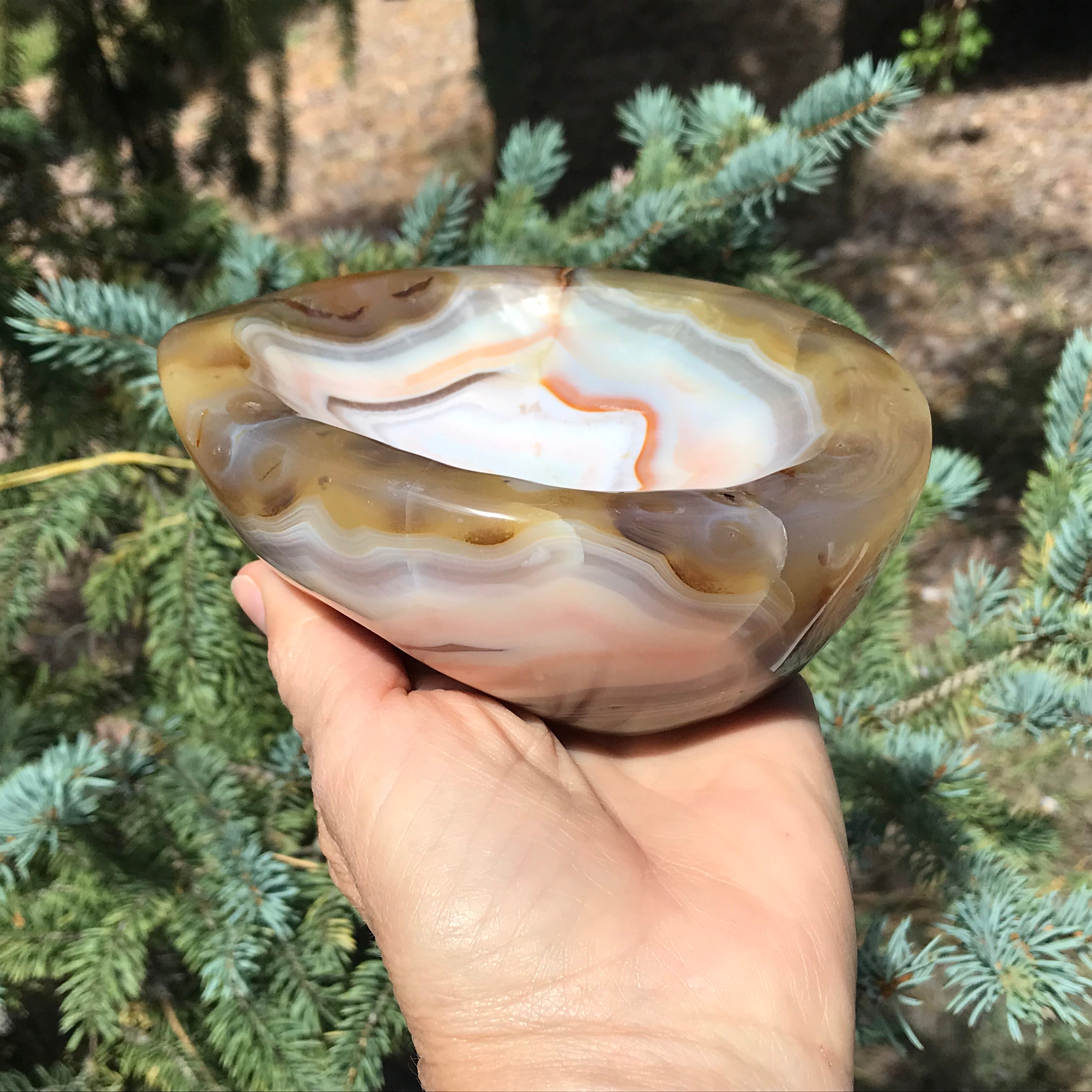 Colorful Banded Agate Bowl