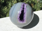 Amethyst Filled Agate Geode Sphere