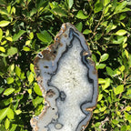 Quartz with Banded and Orbed Agate Slice