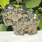 Miniature Pyrite Buffalo Sculpture