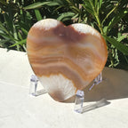 Translucent Hand Polished Agate Heart