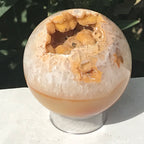 Amber Colored Agate Sphere