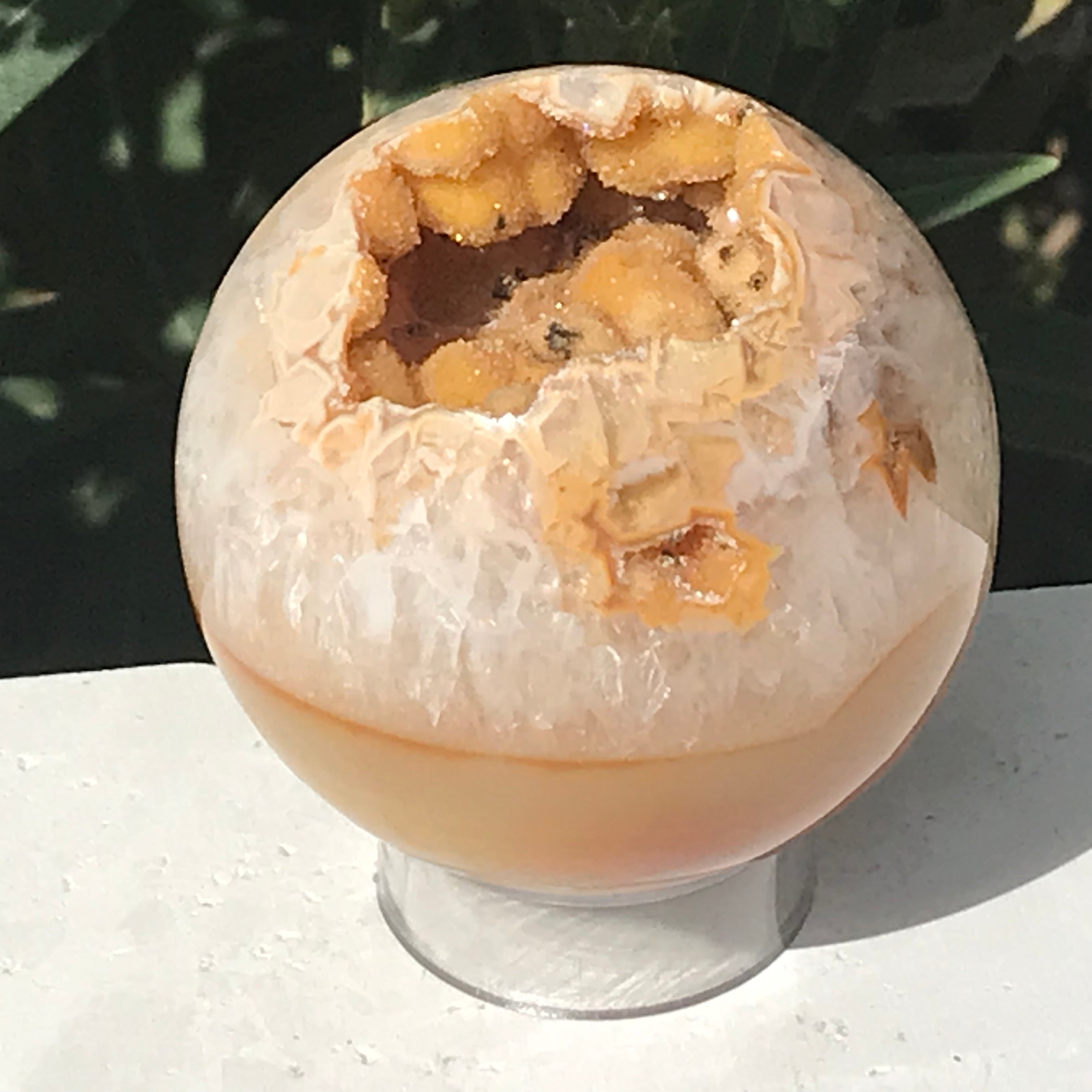 Amber Colored Agate Sphere
