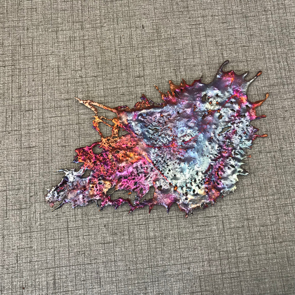 Cool Shades of Rainbow Copper Splash Art