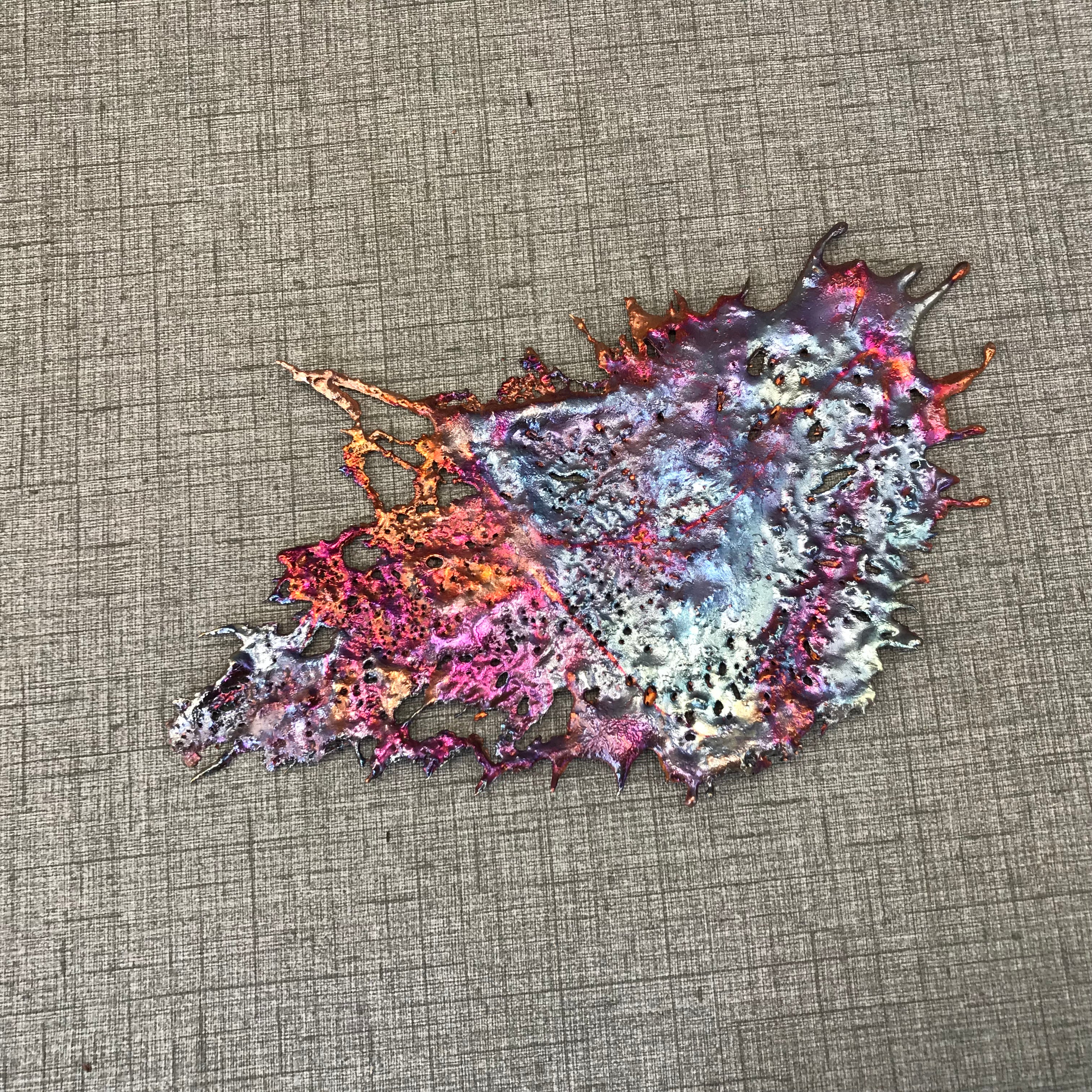 Cool Shades of Rainbow Copper Splash Art