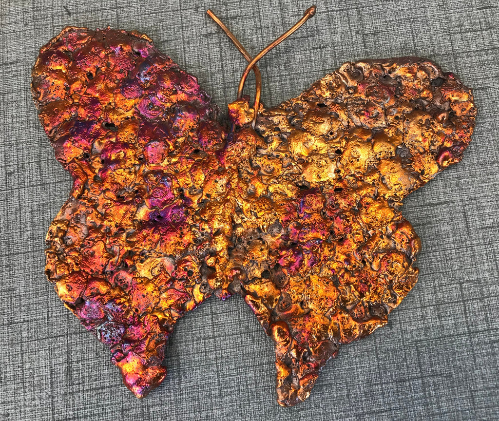Rainbow Copper Splash Butterfly Art