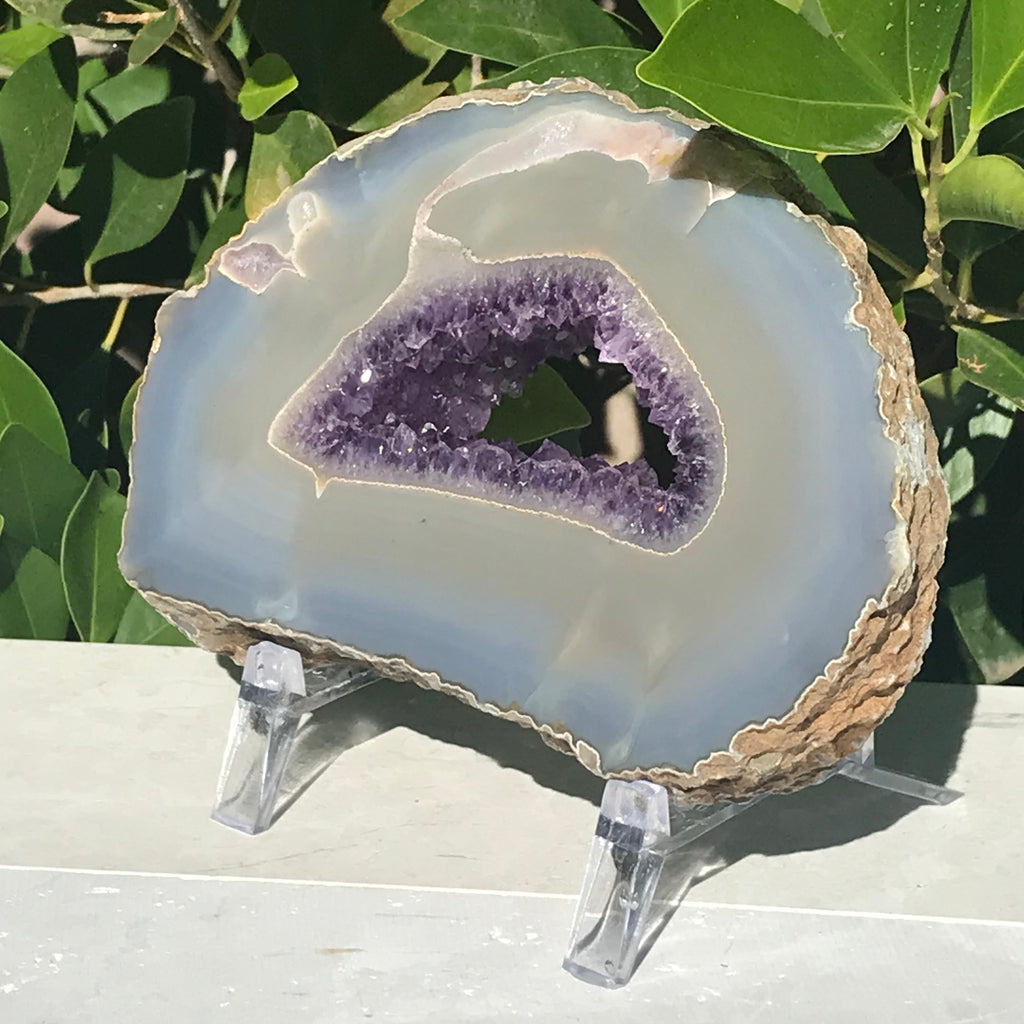 Amethyst Lined Agate Slab