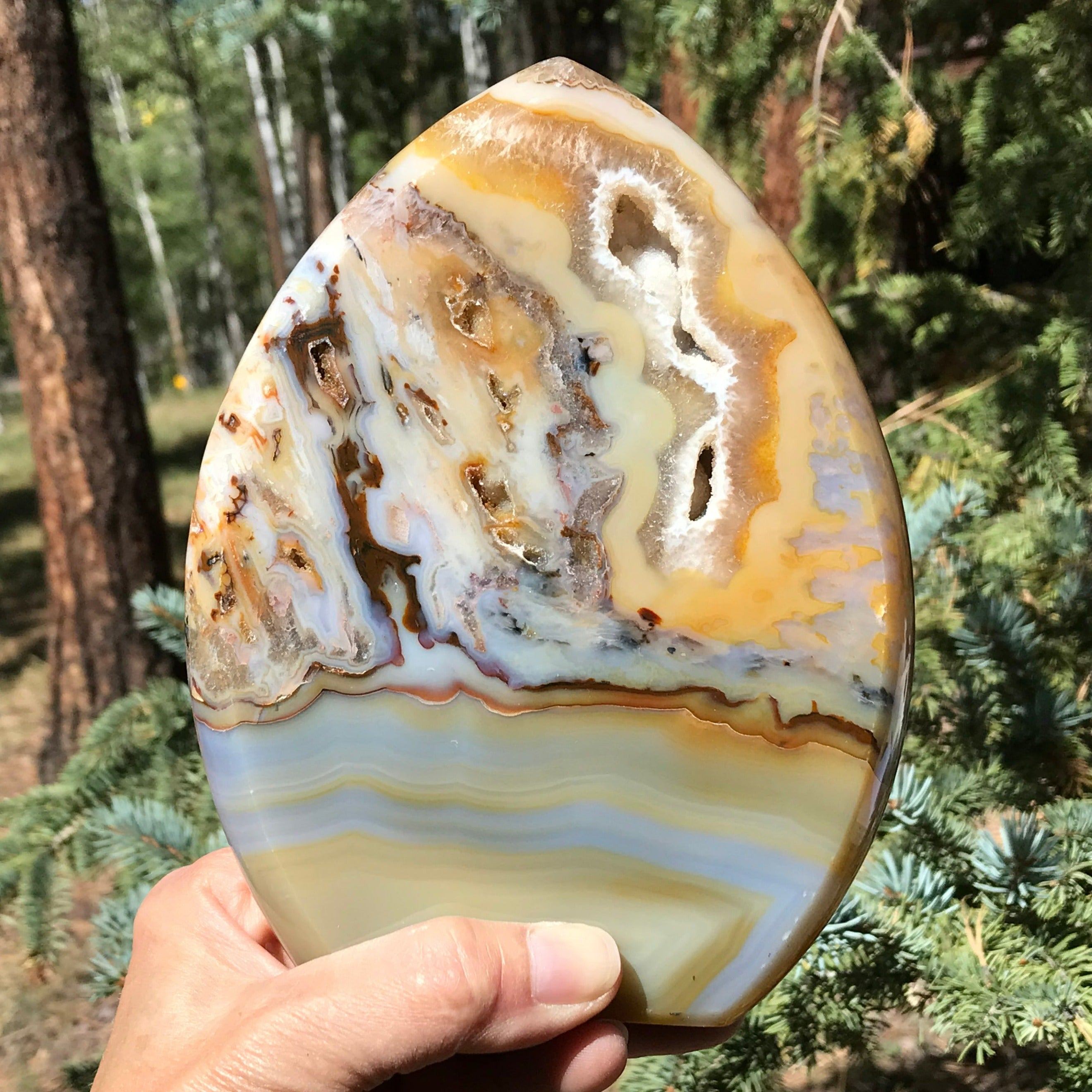 Detailed Flame Shaped Agate