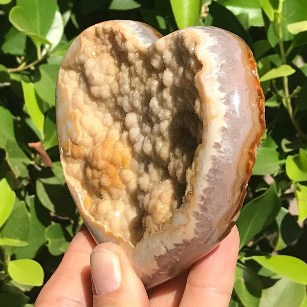 Glistening Brazilian Agate Heart