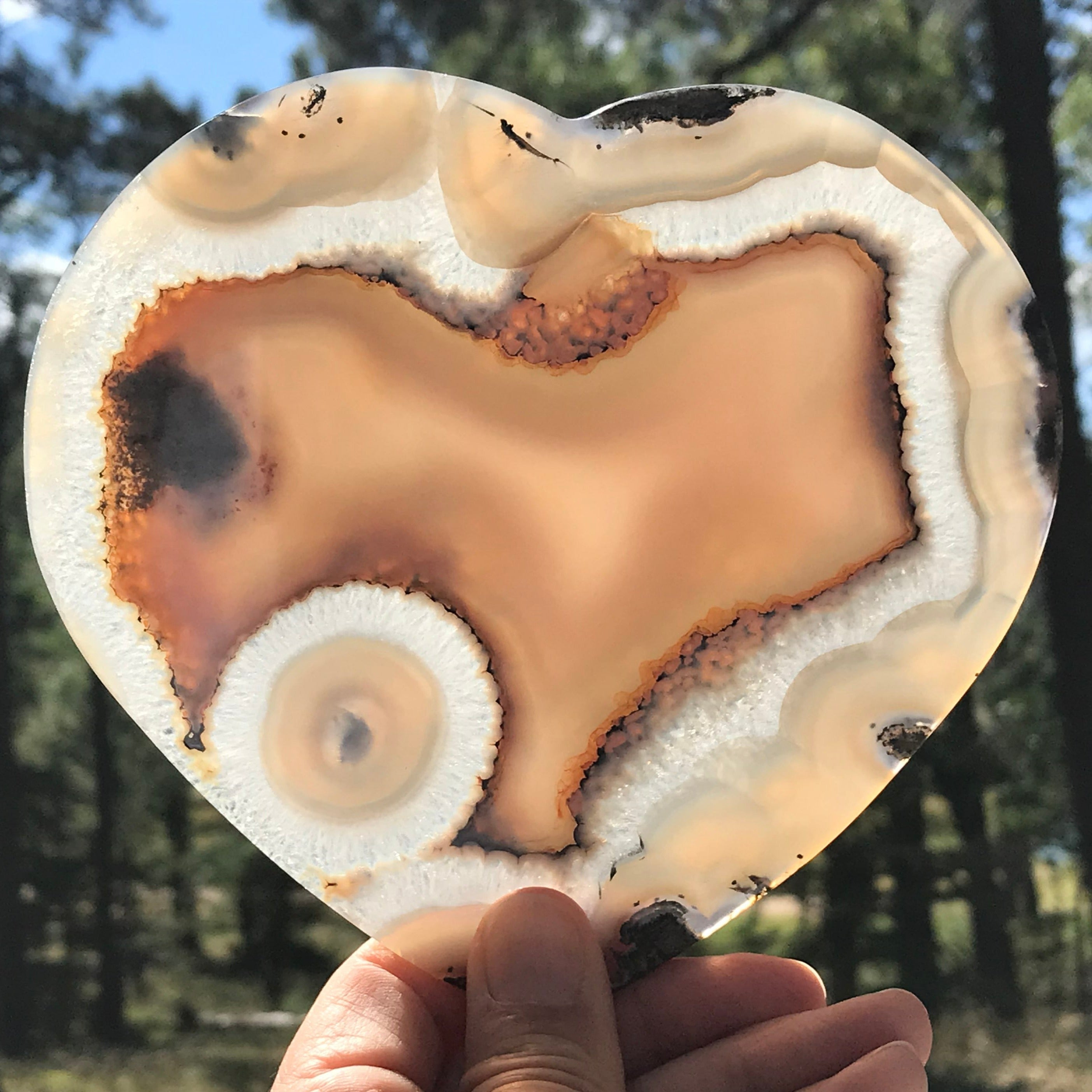 Dual Personality Agate Heart