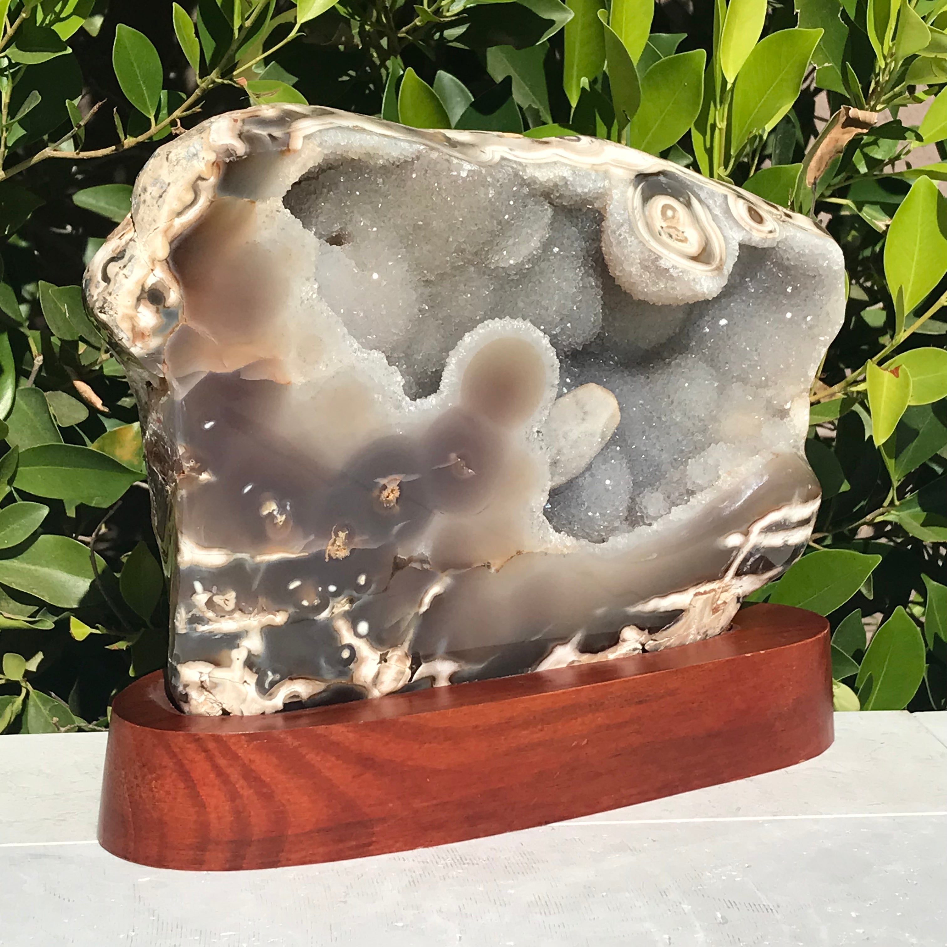 Quartz Crystal Covered Brazilian Agate