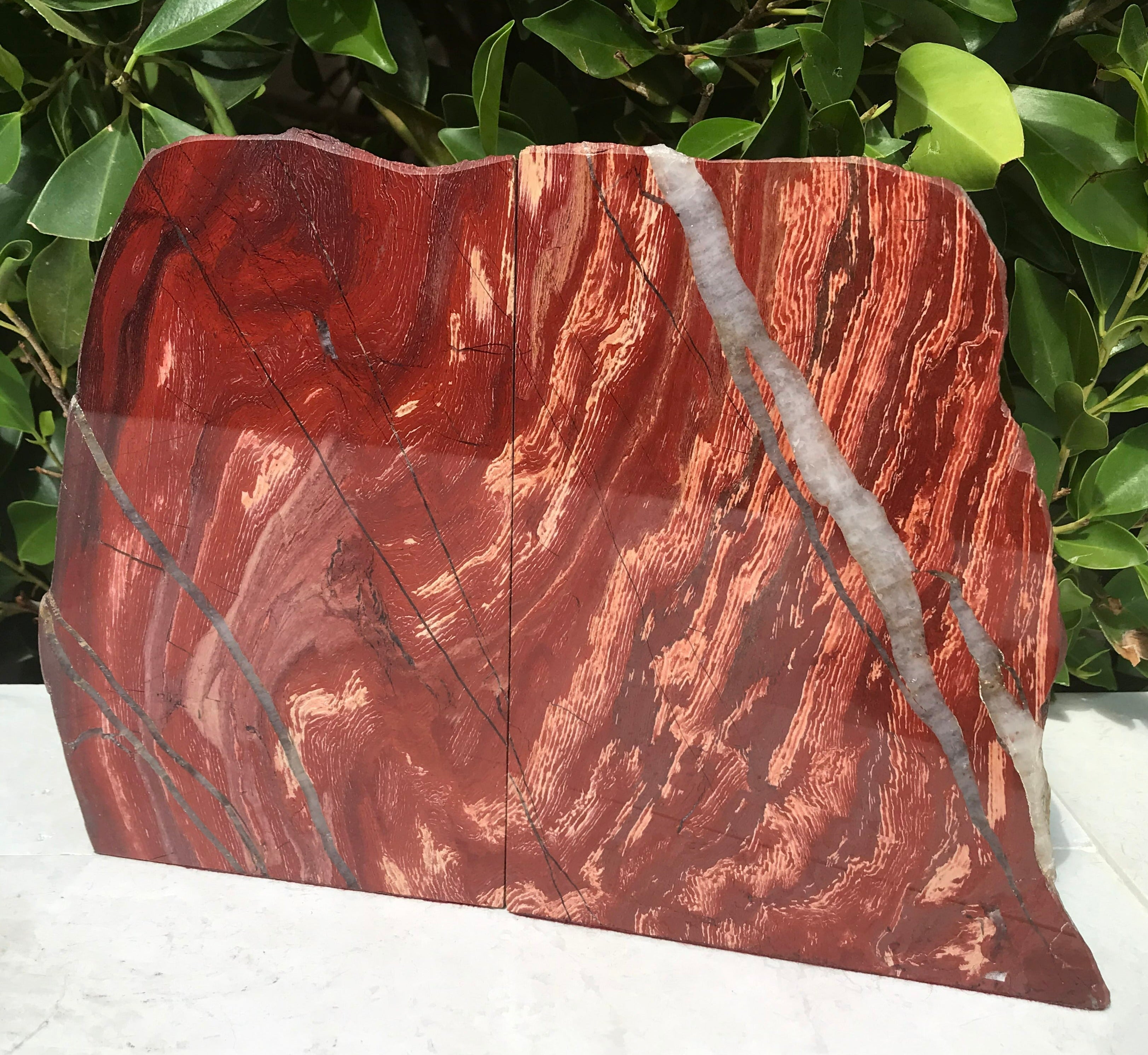 Australian Red Jasper Bookends