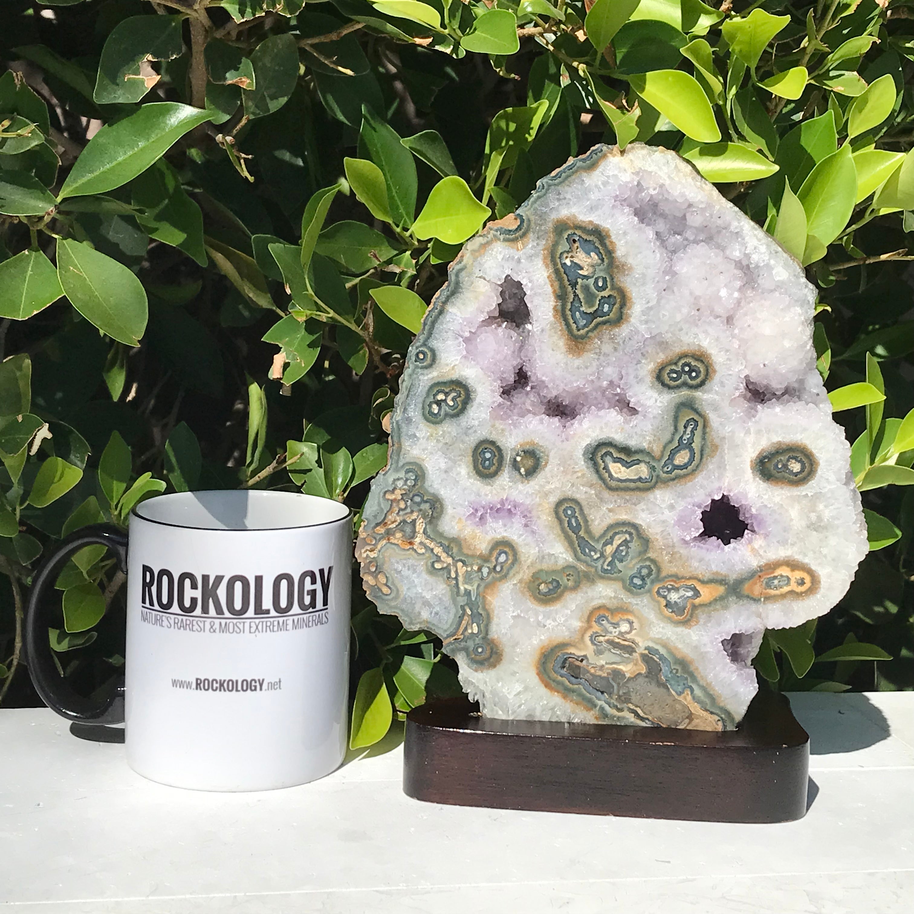 Green Eyed Agate with Amethyst and Quartz Crystals