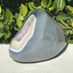 Polished Lavender Amethyst Blue Agate Cone