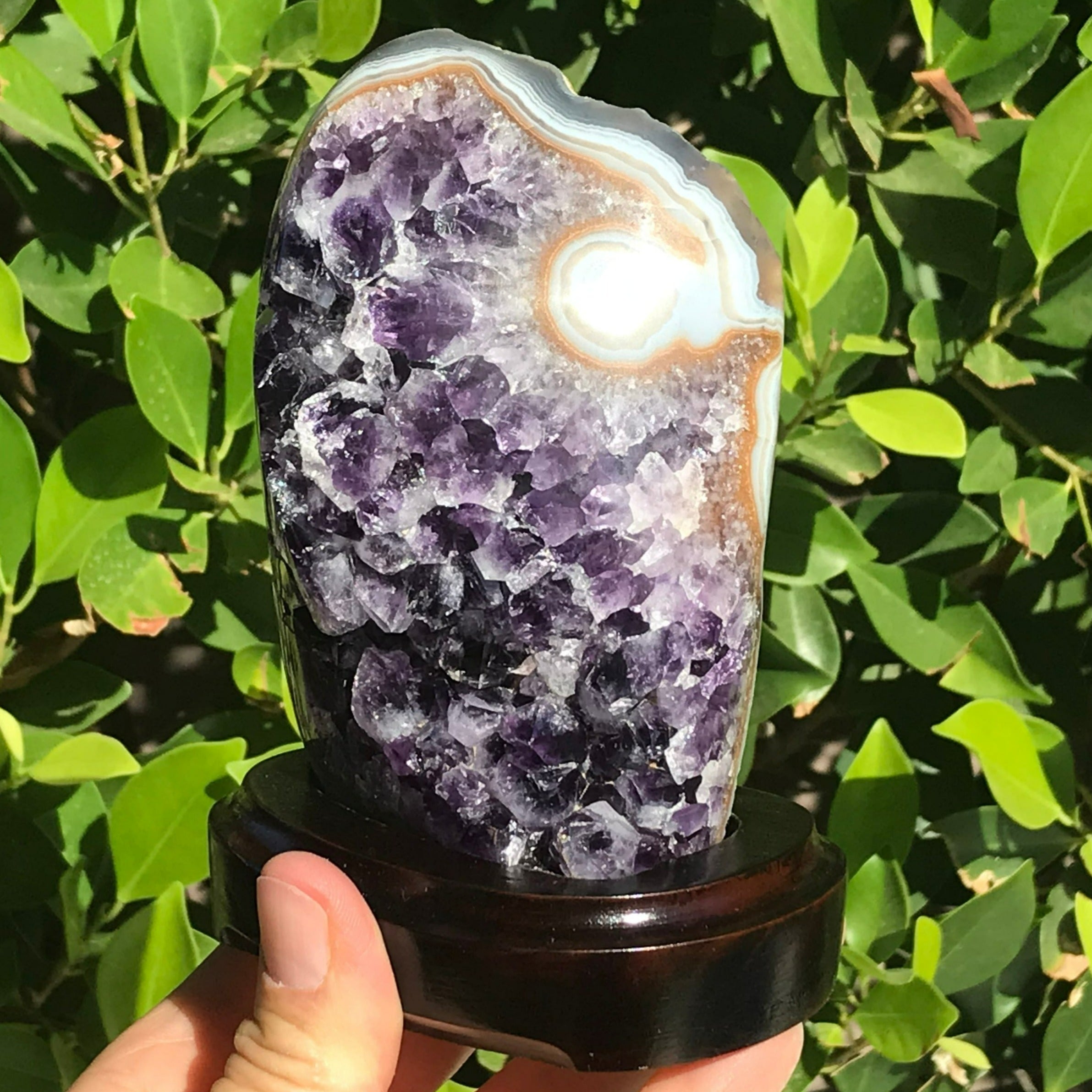 Pristine Agate Banded Amethyst Freeform