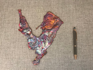 Rainbow Copper Splash Abstract