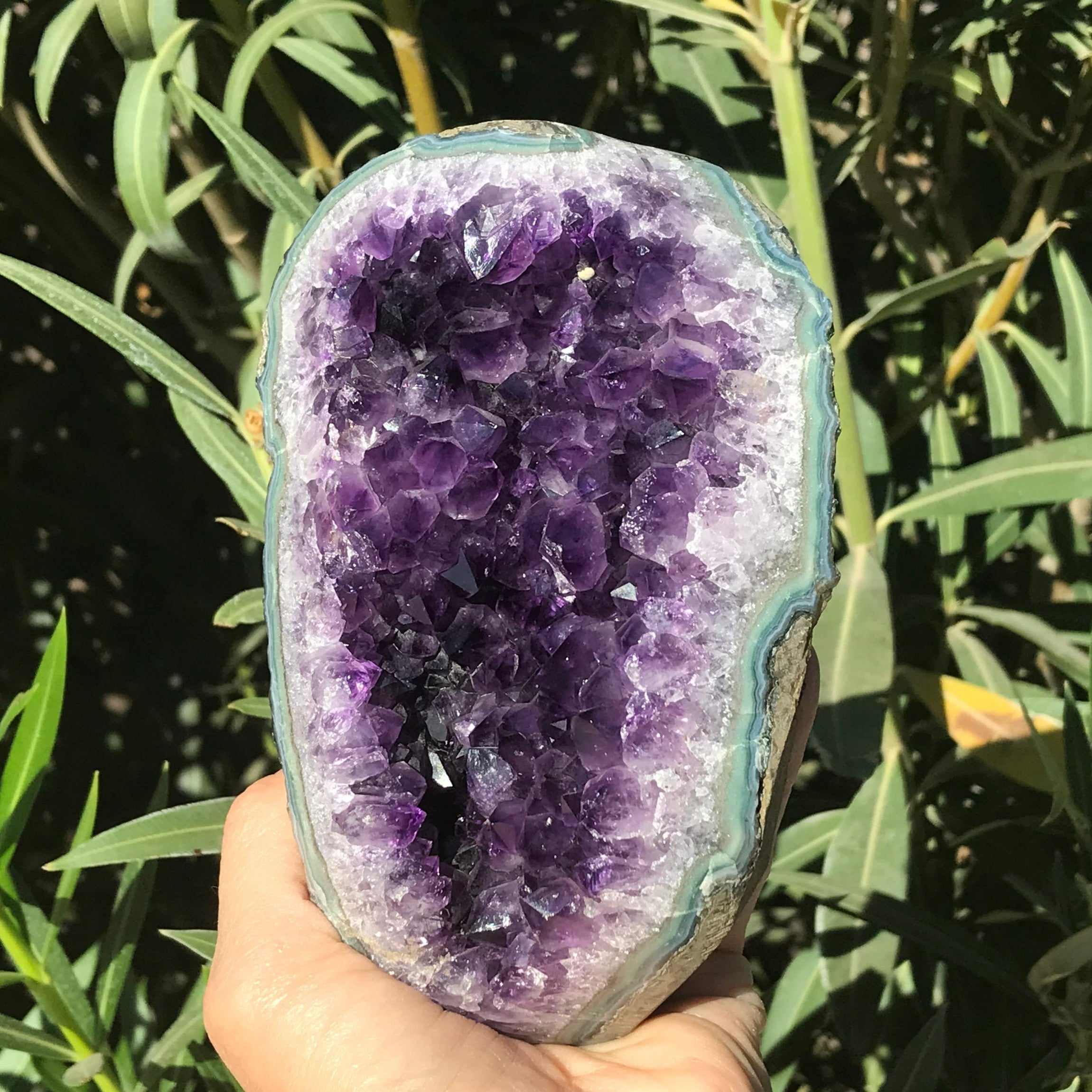 Brilliant Blue & Green Banded Amethyst Freeform – Rockology.net