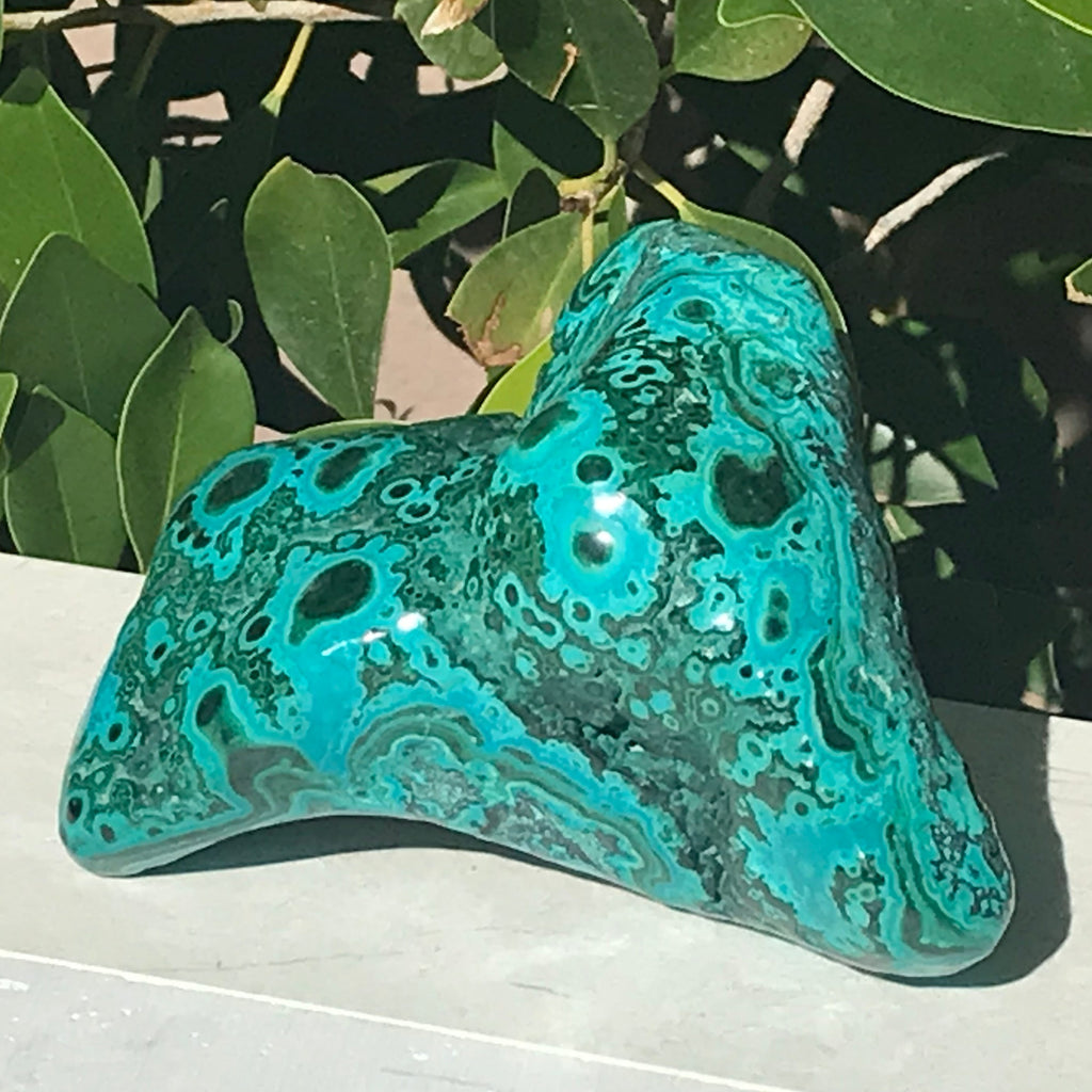 Hues of Turquoise and Green Malachite/Chrysocolla Nodule