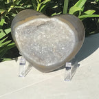 Quartz Crystal Filled Agate Geode Heart