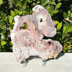 Quartz Crystal/ Rose Jasper Slab