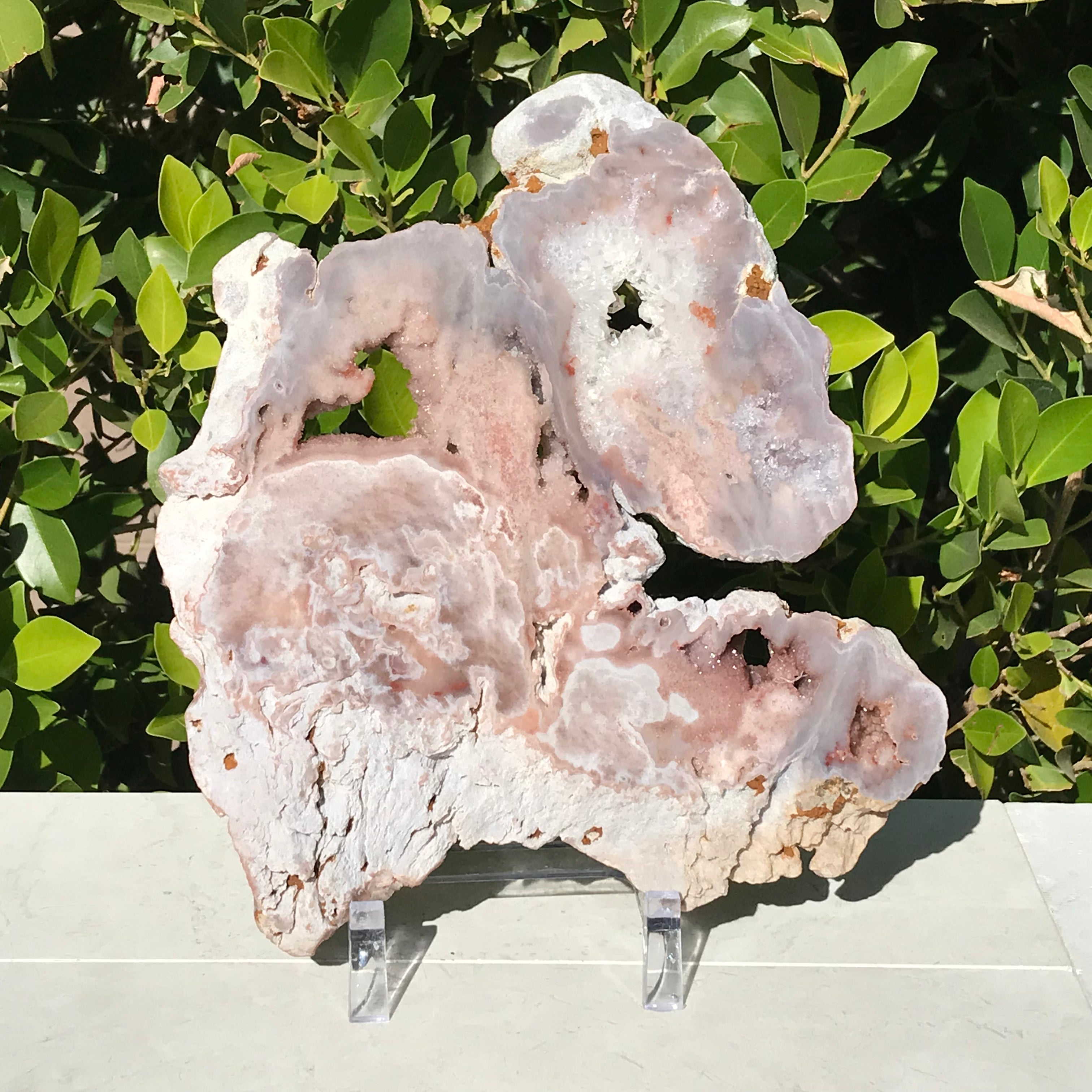 Quartz Crystal/ Rose Jasper Slab