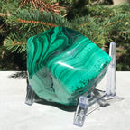 Polished Malachite with Chrysocolla