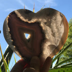 Blue Banded Agate Heart Slab