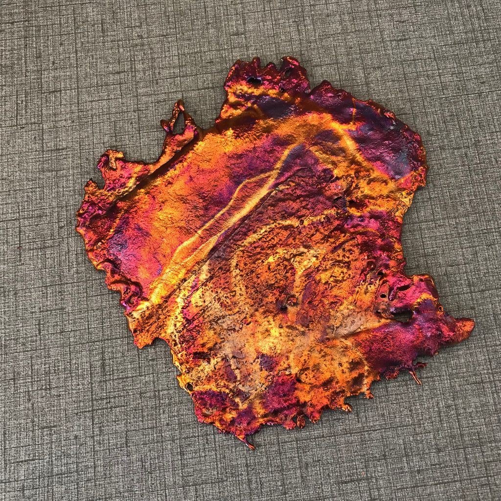 Striated Rainbow Splash Copper Art